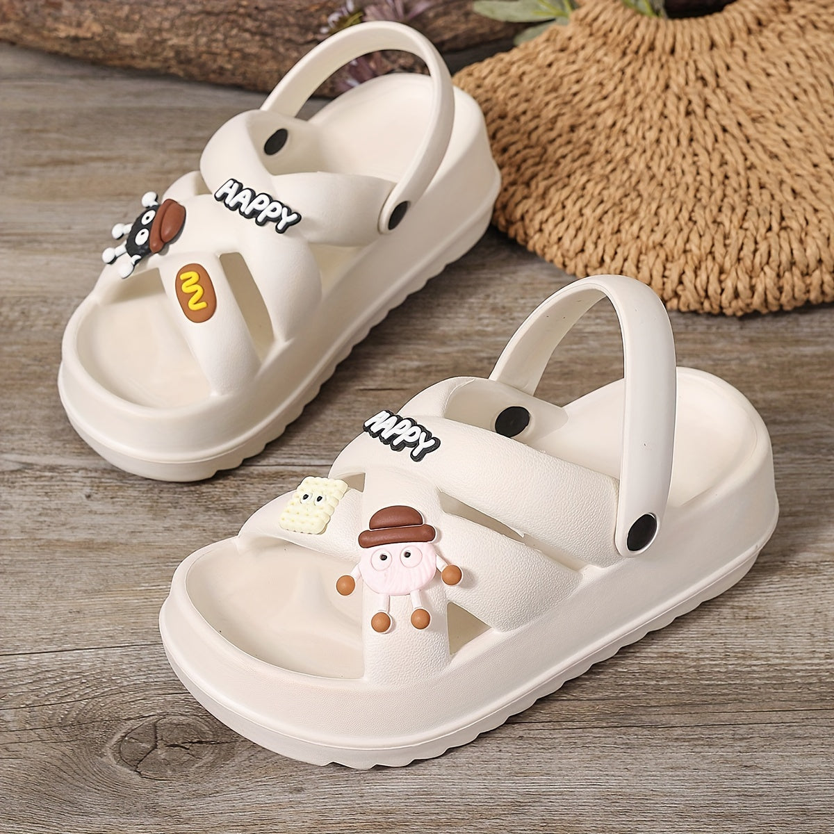 Perfect Easter Gift, Party Essential, 2025 Summer New Arrivals, Japanese and Korean Fashion, Women's Trendy Thick-Soled Fish Mouth Mules Slippers, Lightweight Breathable, Suitable for Home, Outdoor, Office, and Parties, Comfo